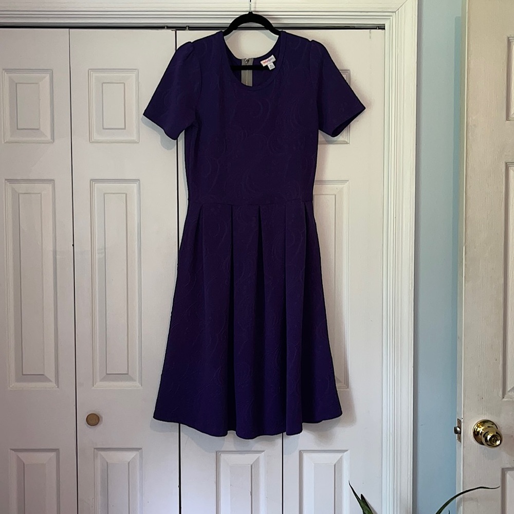 EUC Plum purple LulaRoe A-Line dress “Amelia” size XL